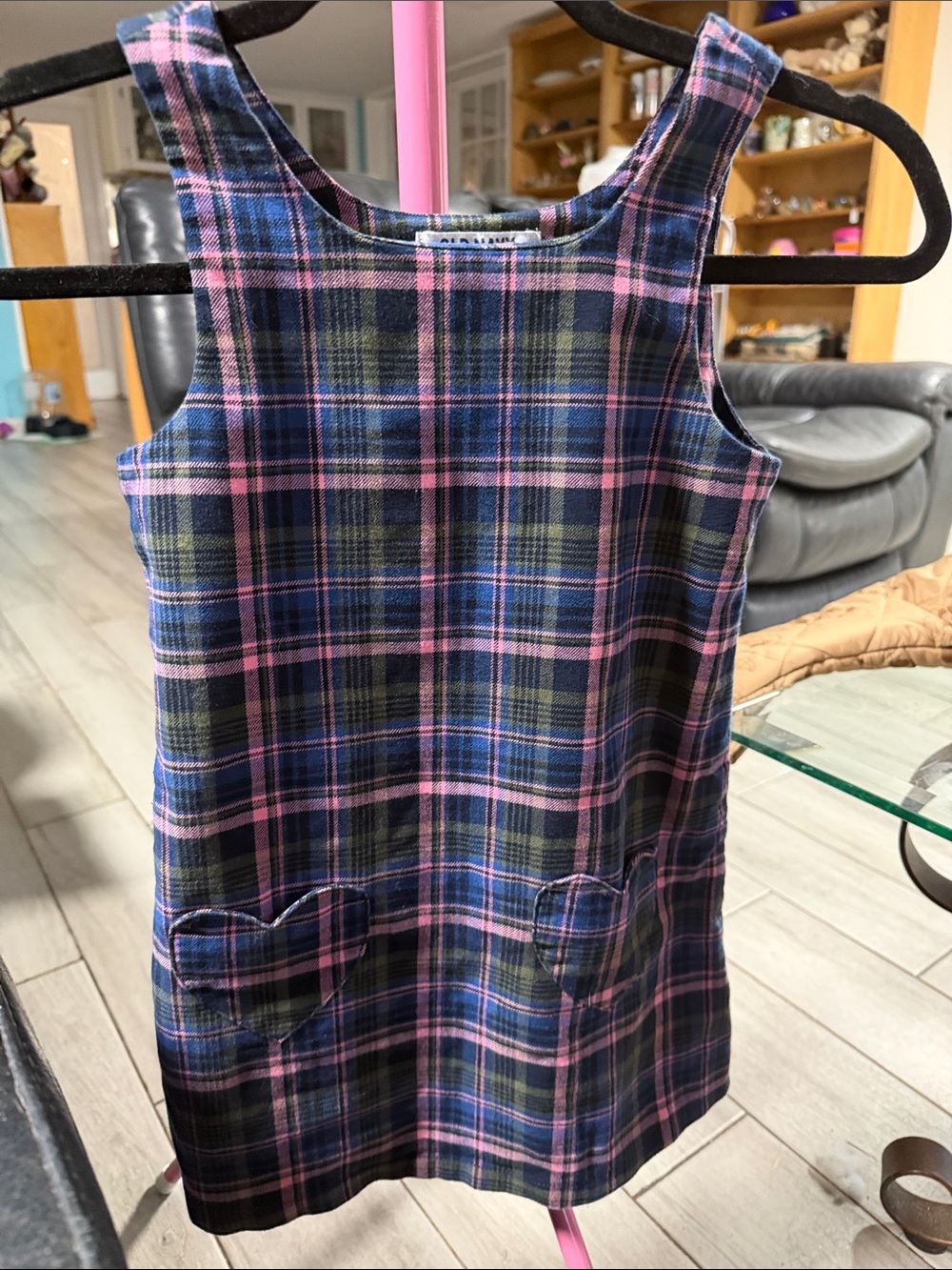Old Navy Plaid Sleeveless Dress in Pink, Blue & Green